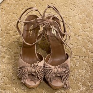 Aquazzura fringe wedges